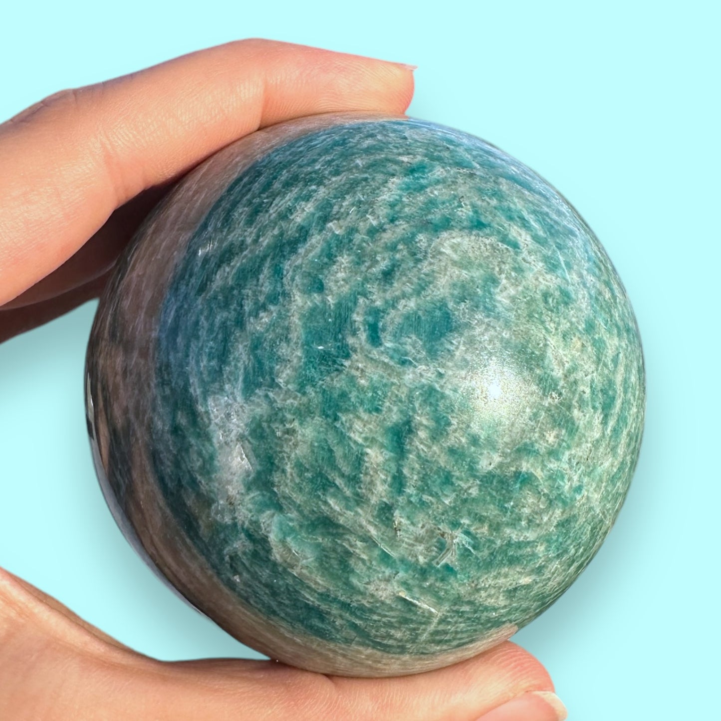 Amazonite Crystal Sphere - 75mm