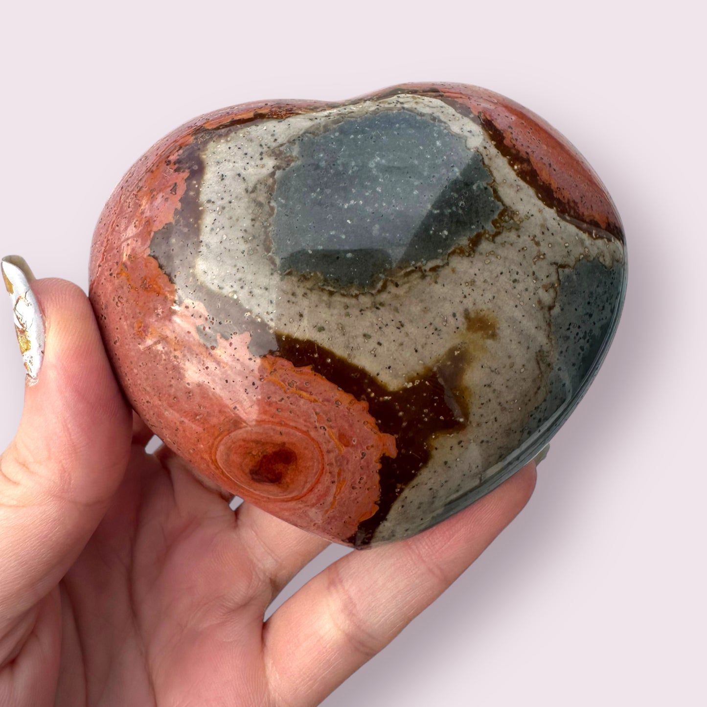 Polychrome Jasper Heart