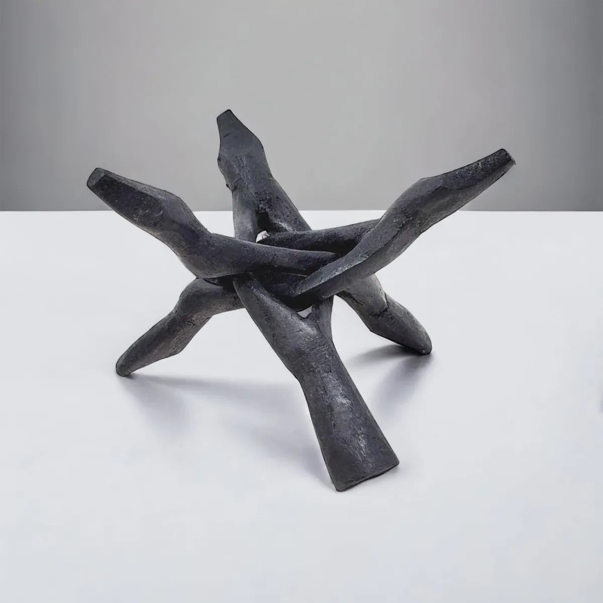 Wooden Tripod Stand - Black 6"