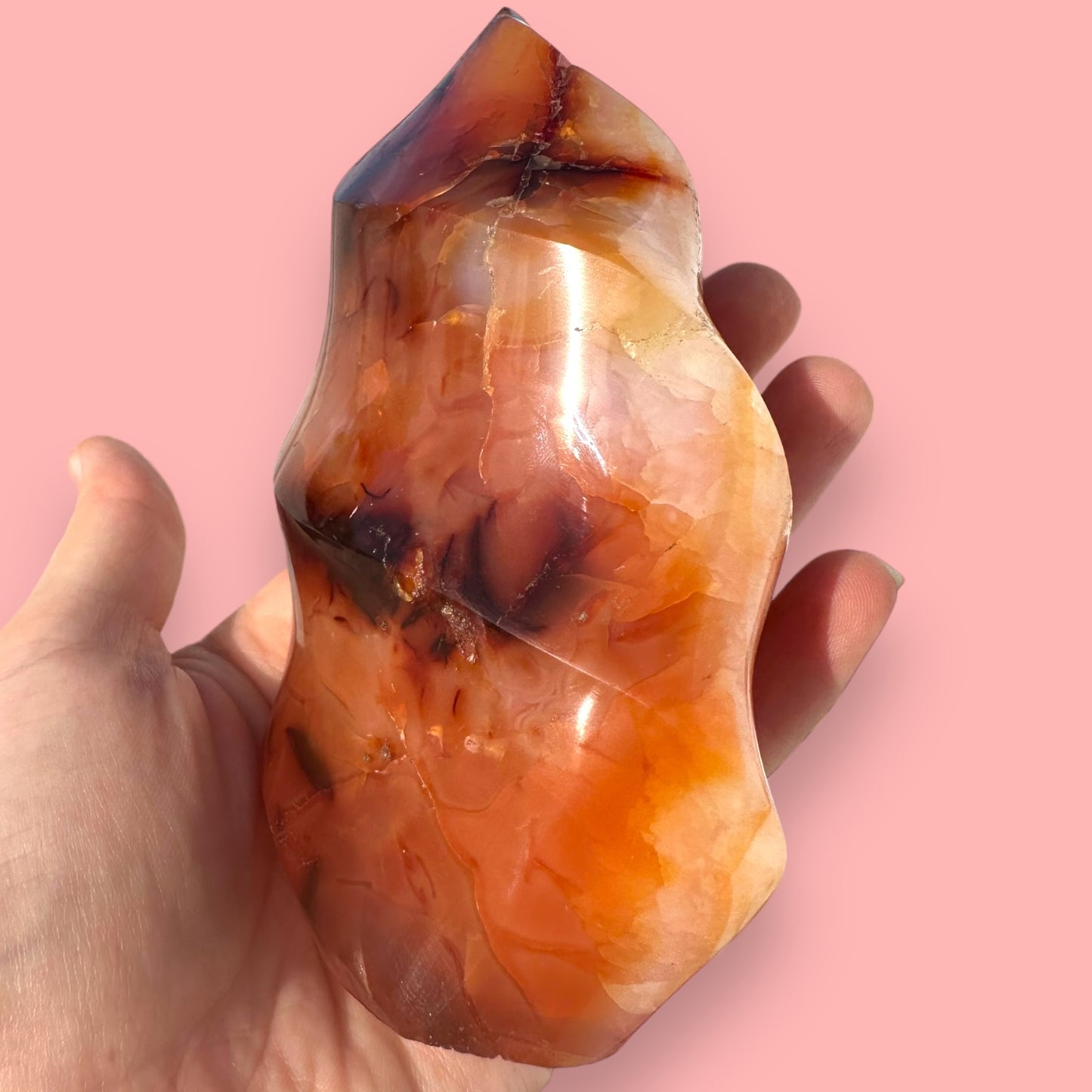 Carnelian Agate Flame Crystal