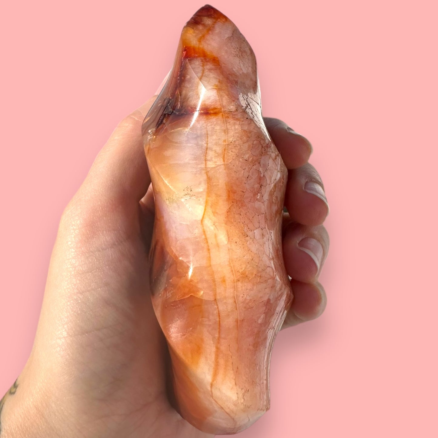 Carnelian Agate Flame Crystal