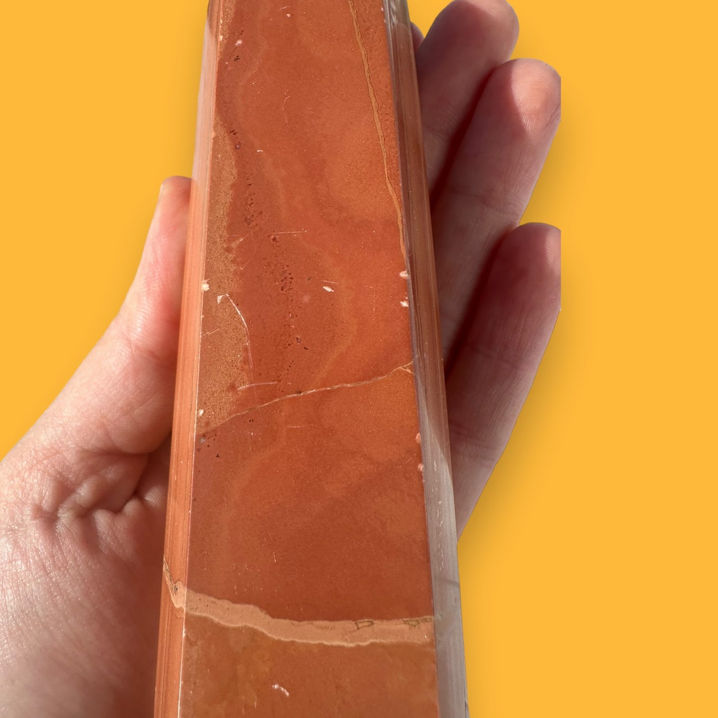 Red Woodgrain Jasper Tower