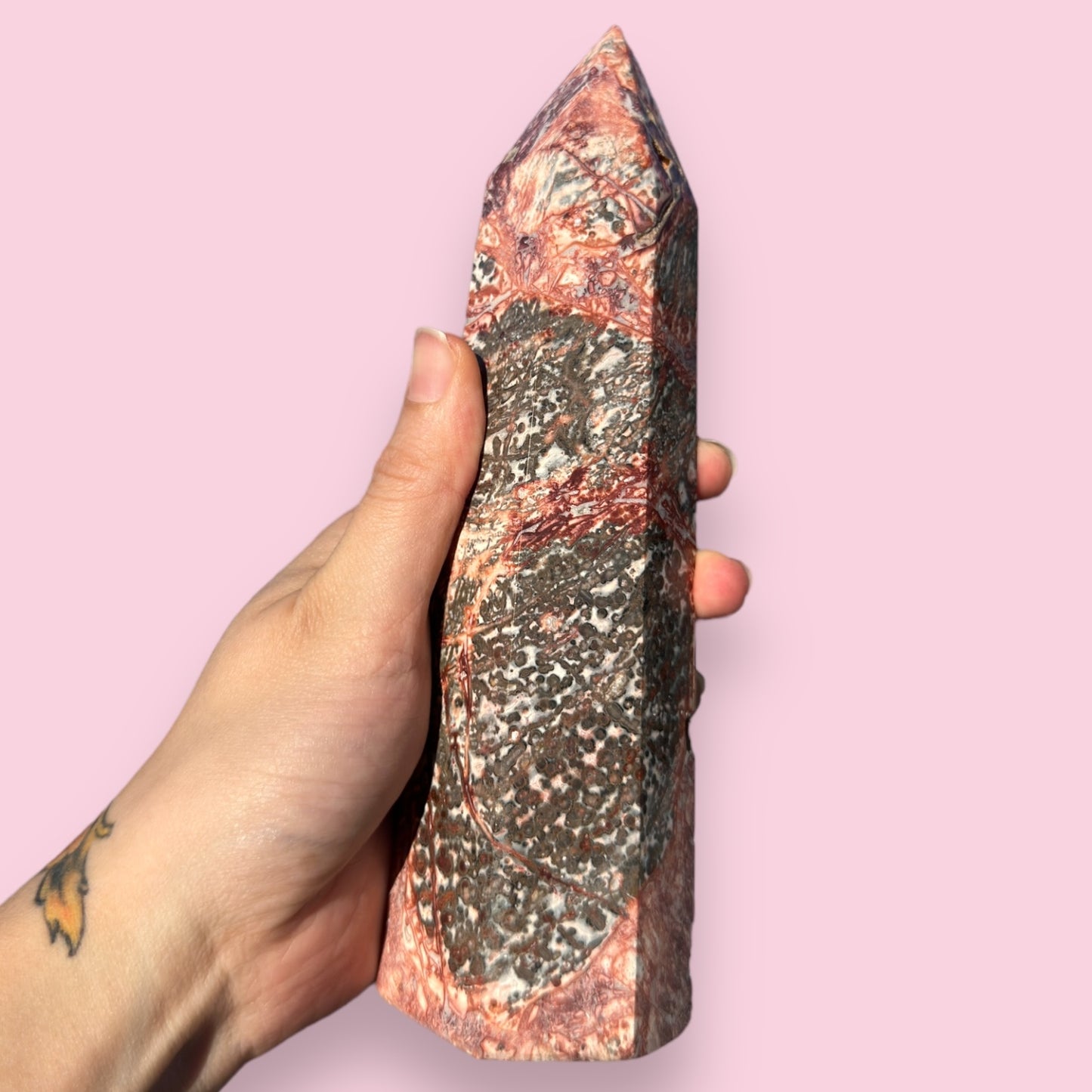 Leopard Jasper Crystal Tower