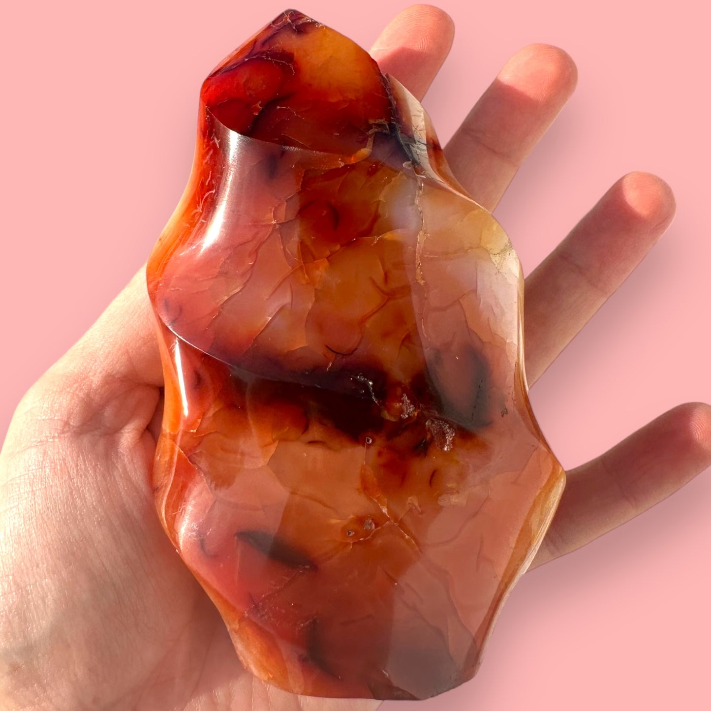Carnelian Agate Flame Crystal