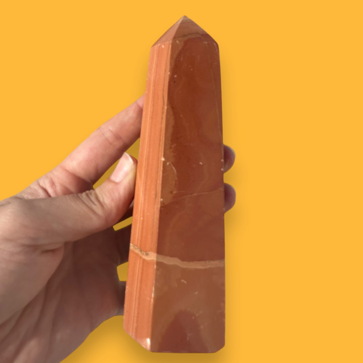 Red Woodgrain Jasper Tower