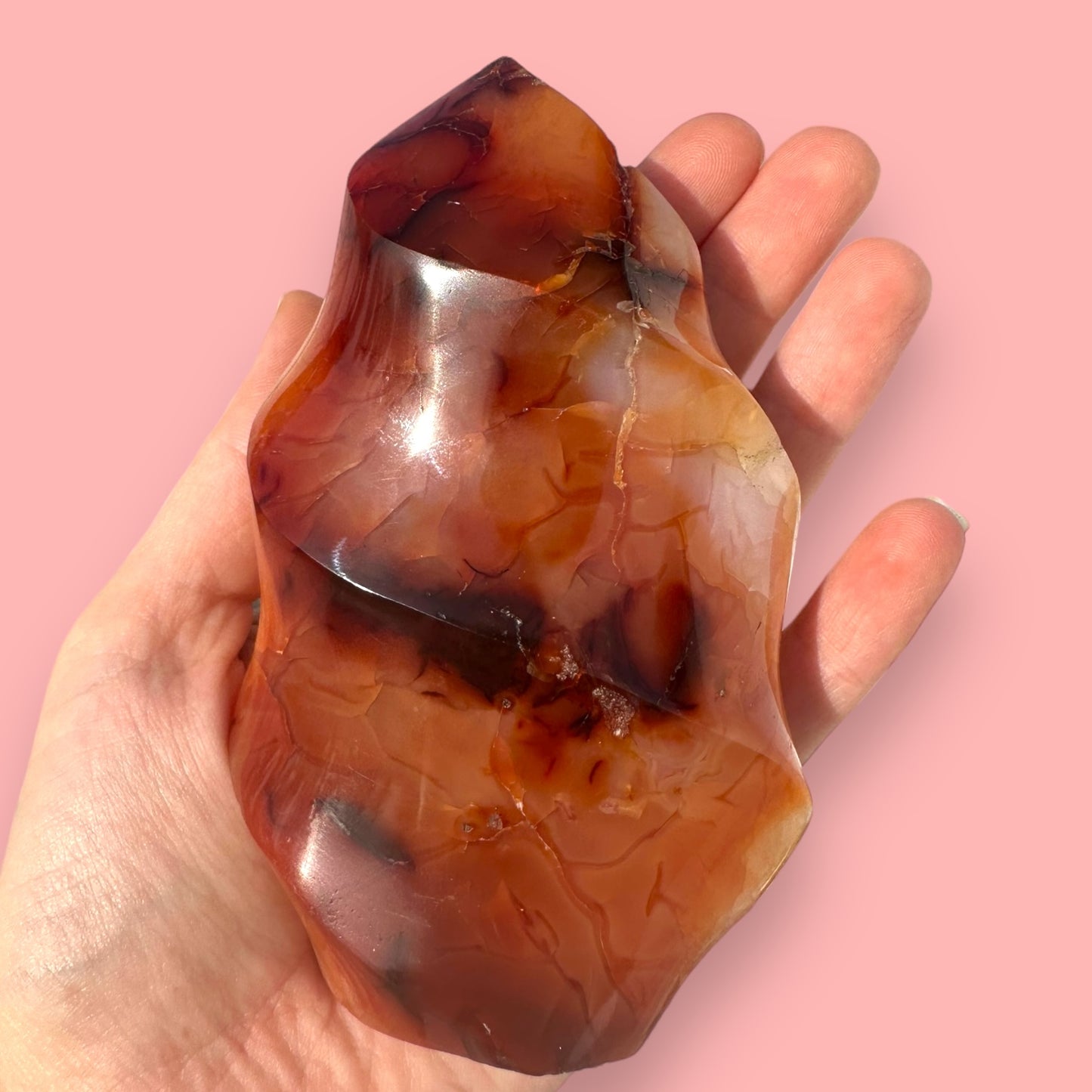 Carnelian Agate Flame Crystal