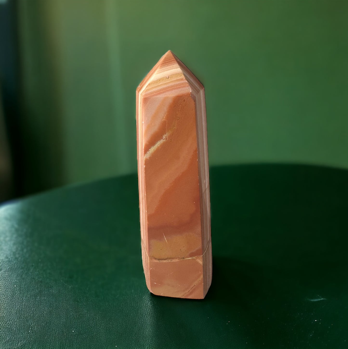 Red Woodgrain Jasper Tower