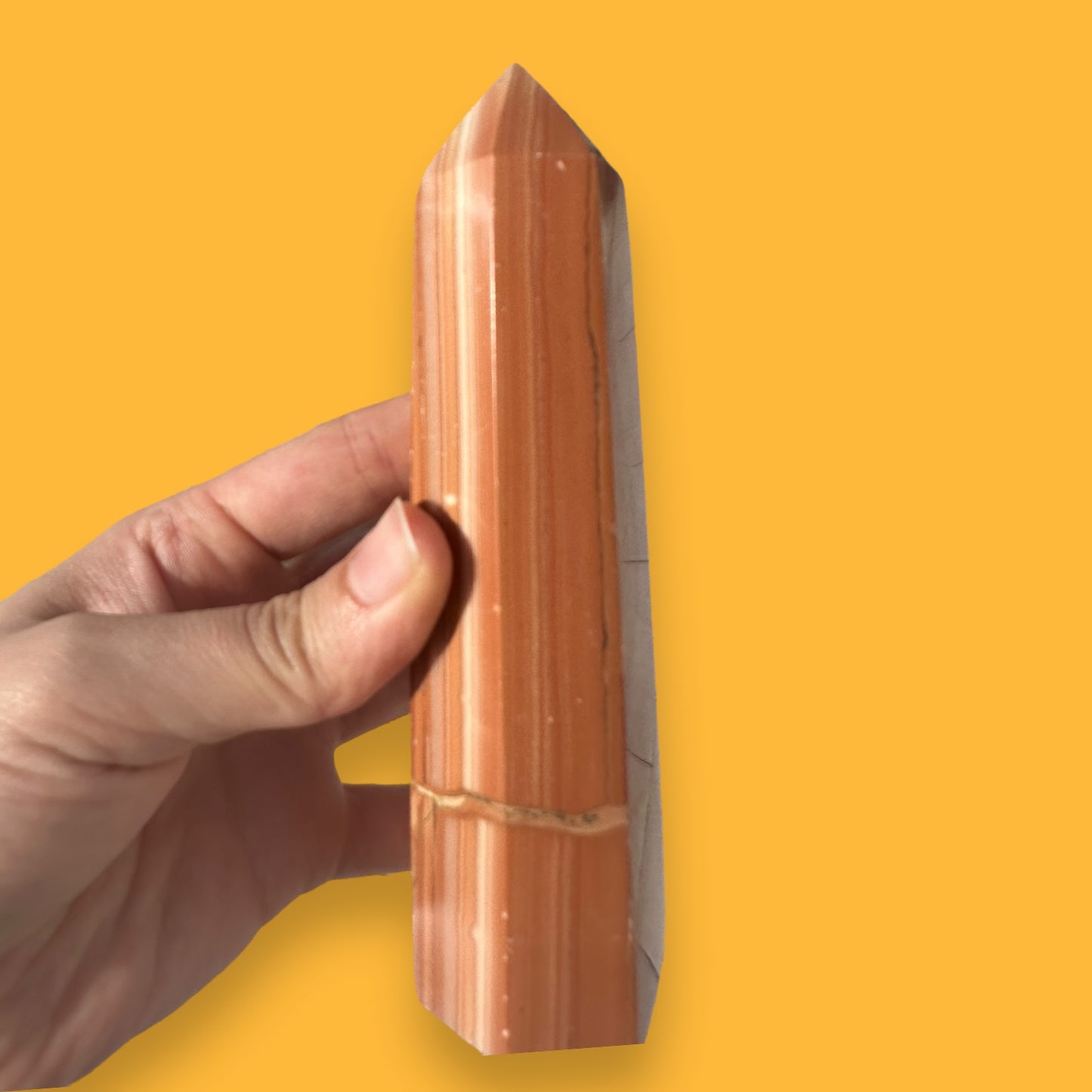 Red Woodgrain Jasper Tower