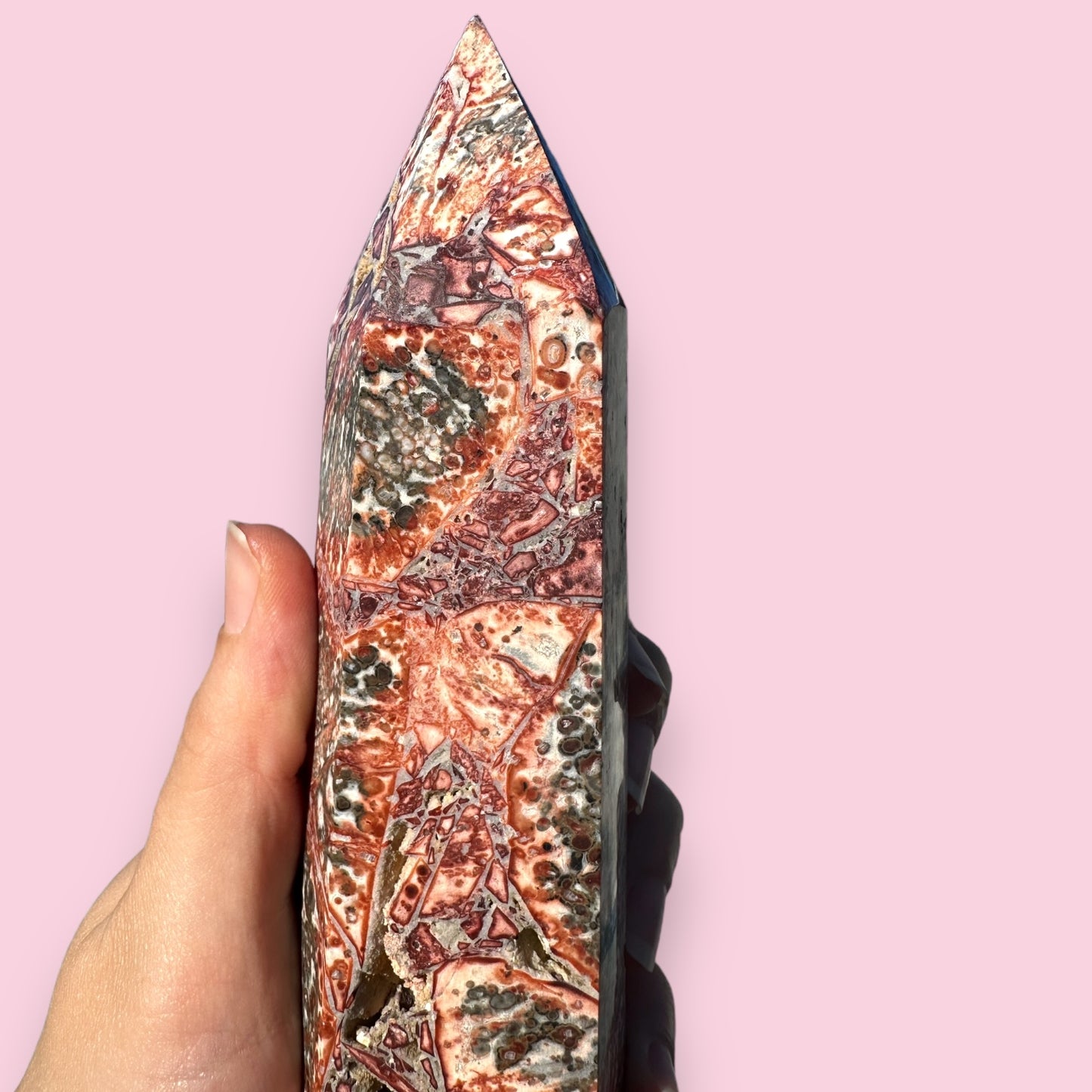 Leopard Jasper Crystal Tower