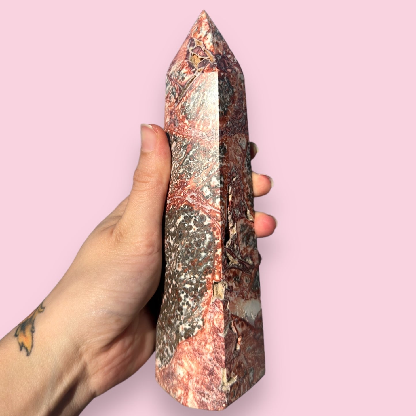 Leopard Jasper Crystal Tower