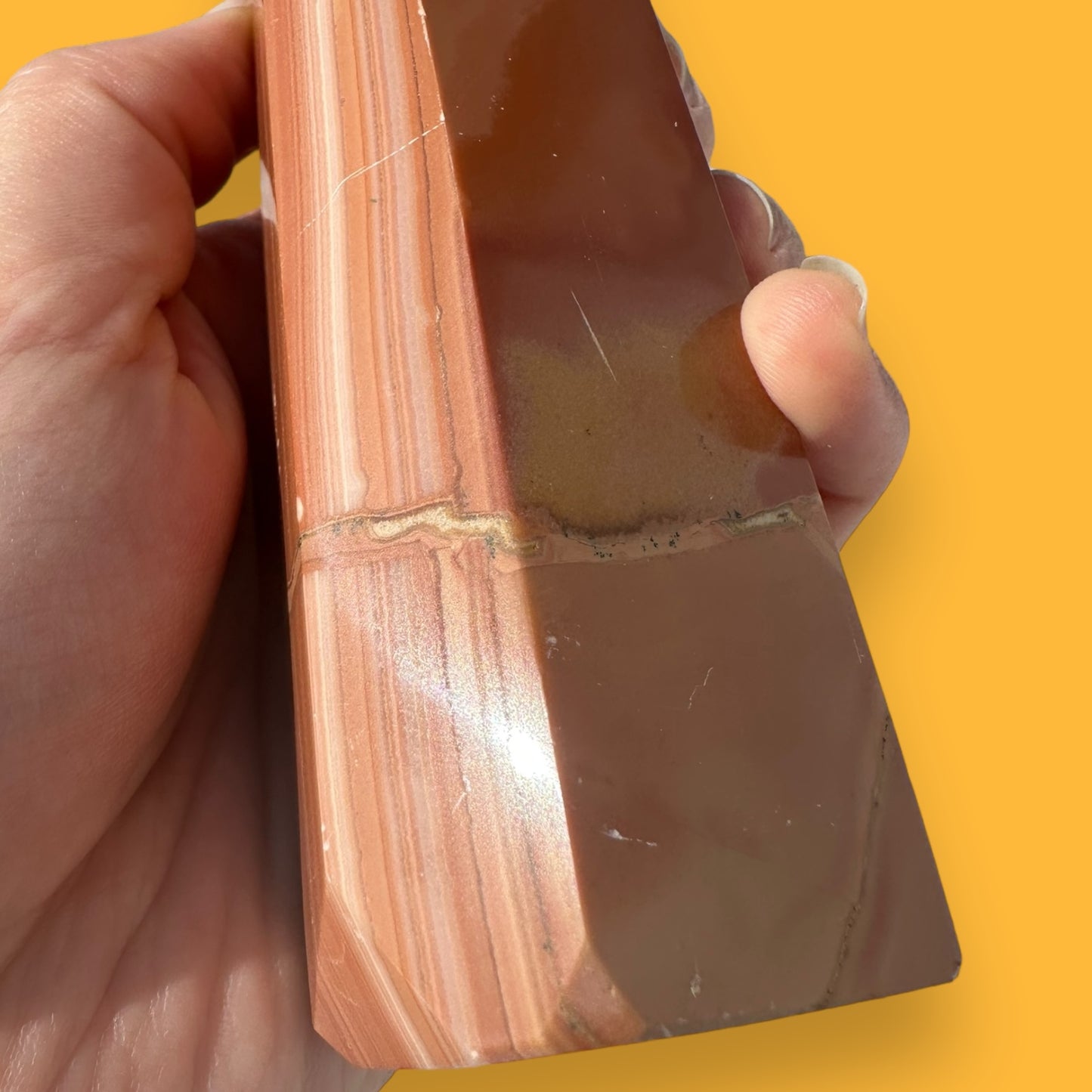 Red Woodgrain Jasper Tower