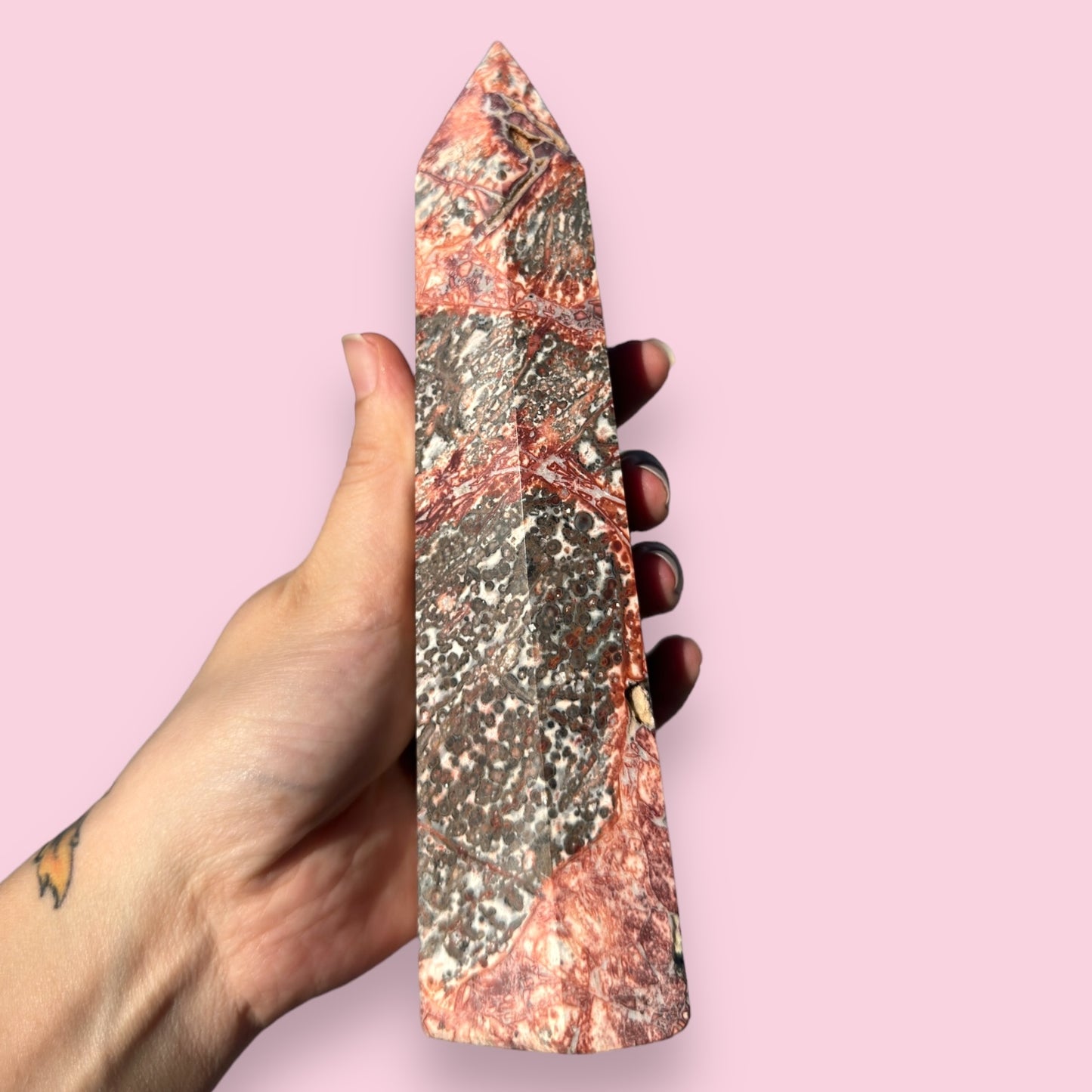 Leopard Jasper Crystal Tower