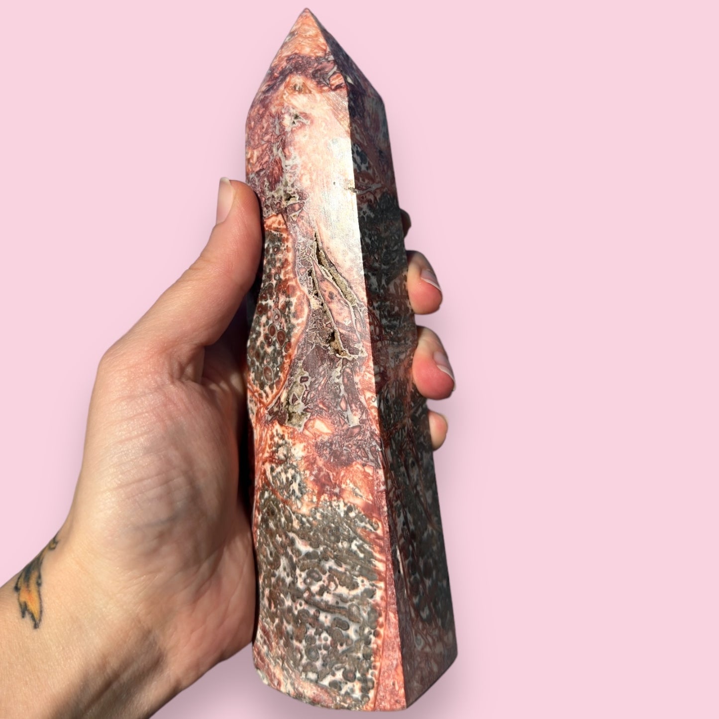 Leopard Jasper Crystal Tower