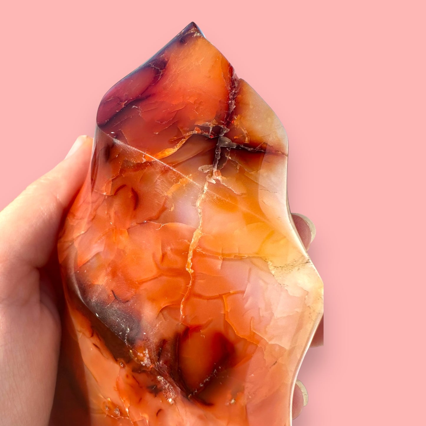 Carnelian Agate Flame Crystal