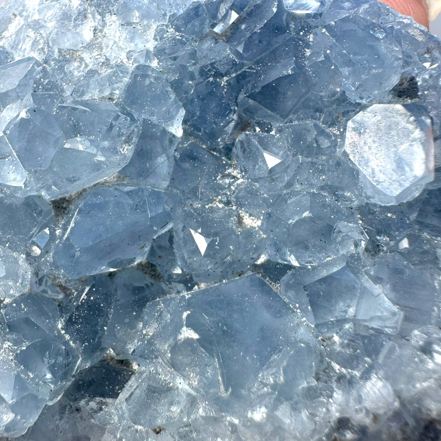 Celestite Palm Stone
