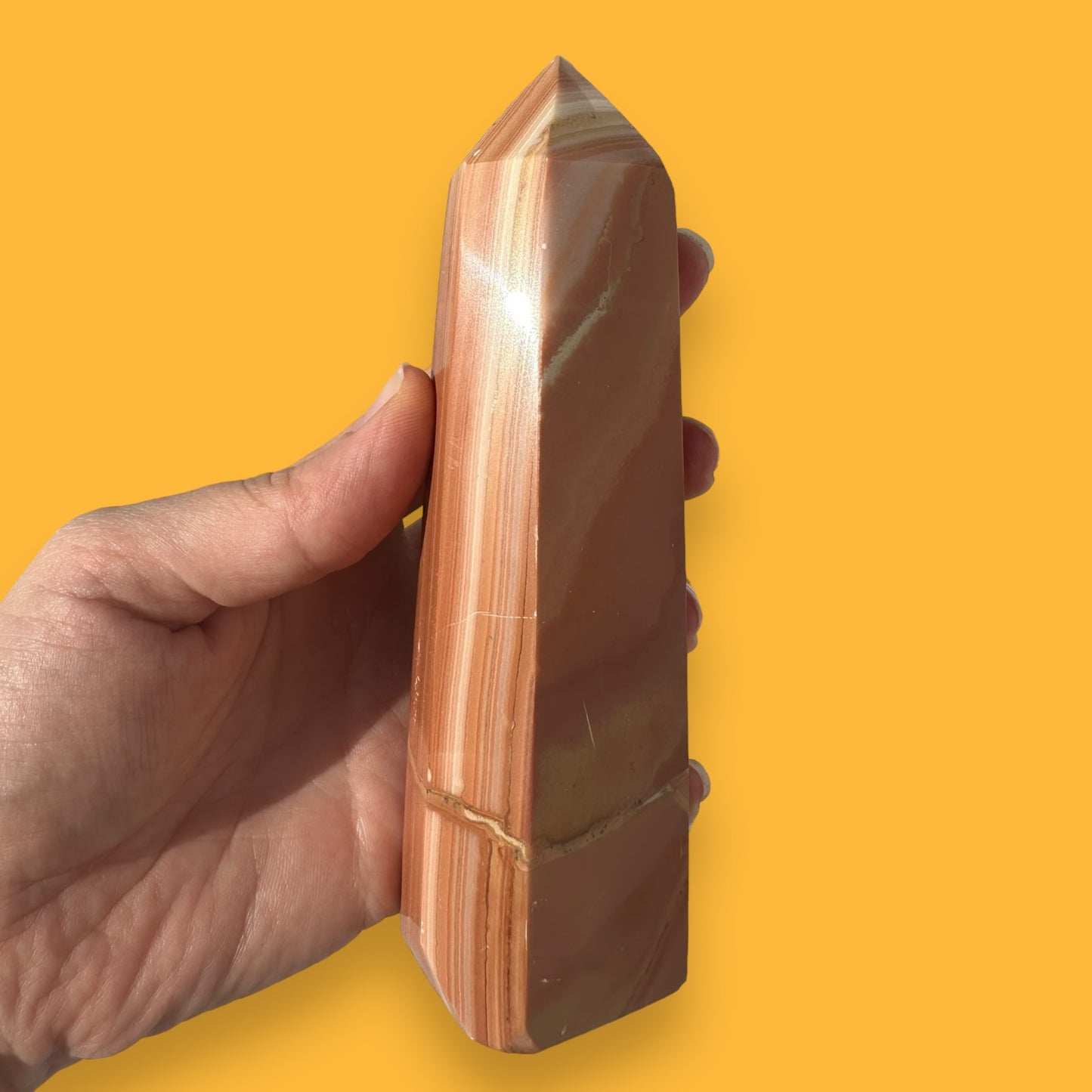 Red Woodgrain Jasper Tower