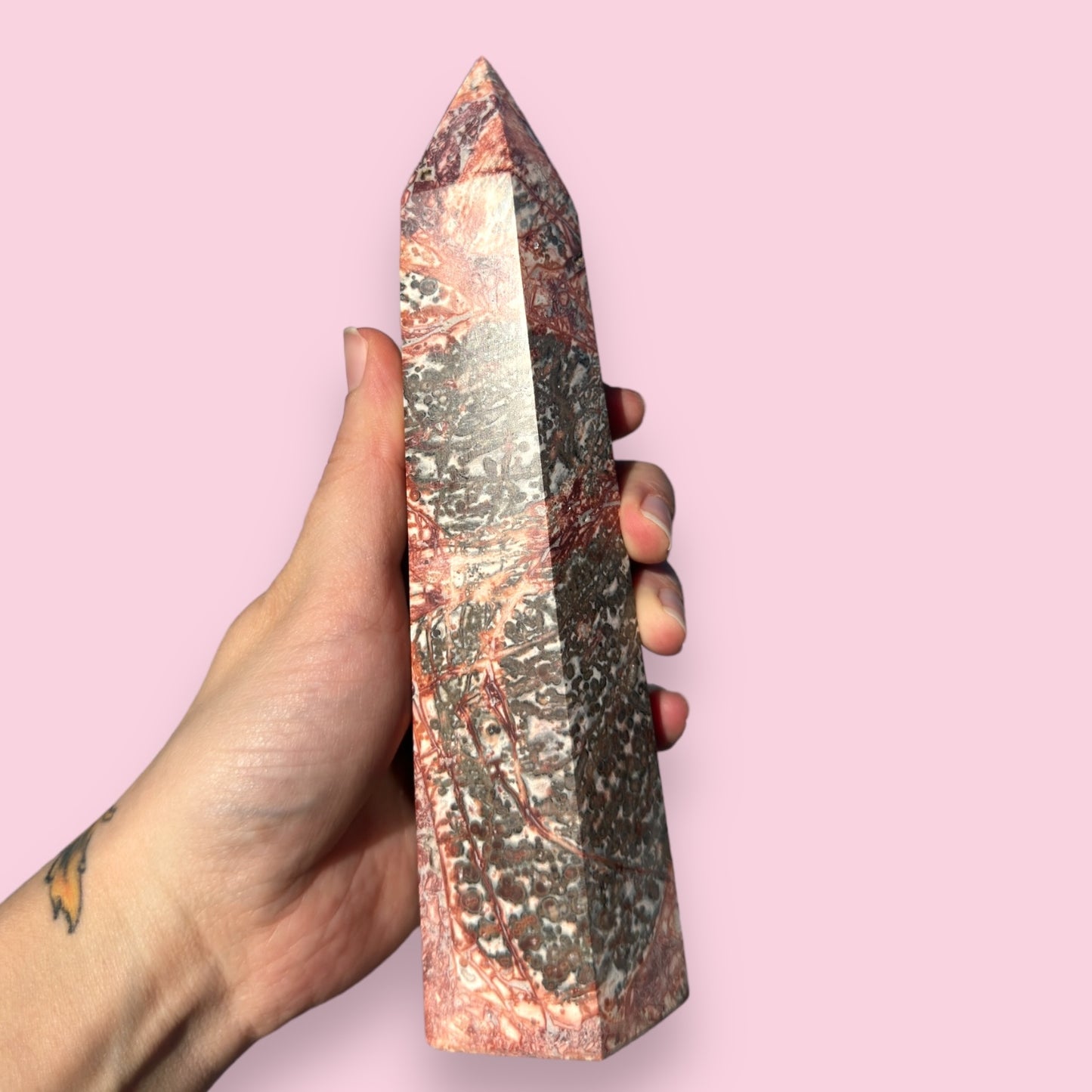 Leopard Jasper Crystal Tower