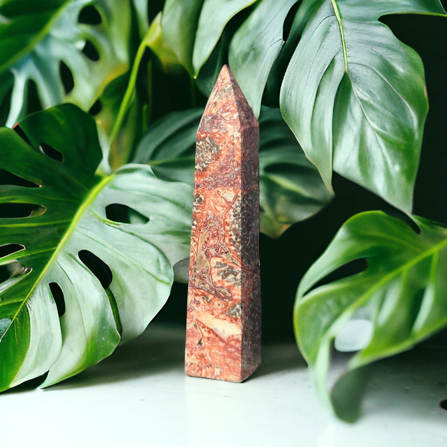 Leopard Jasper Crystal Tower