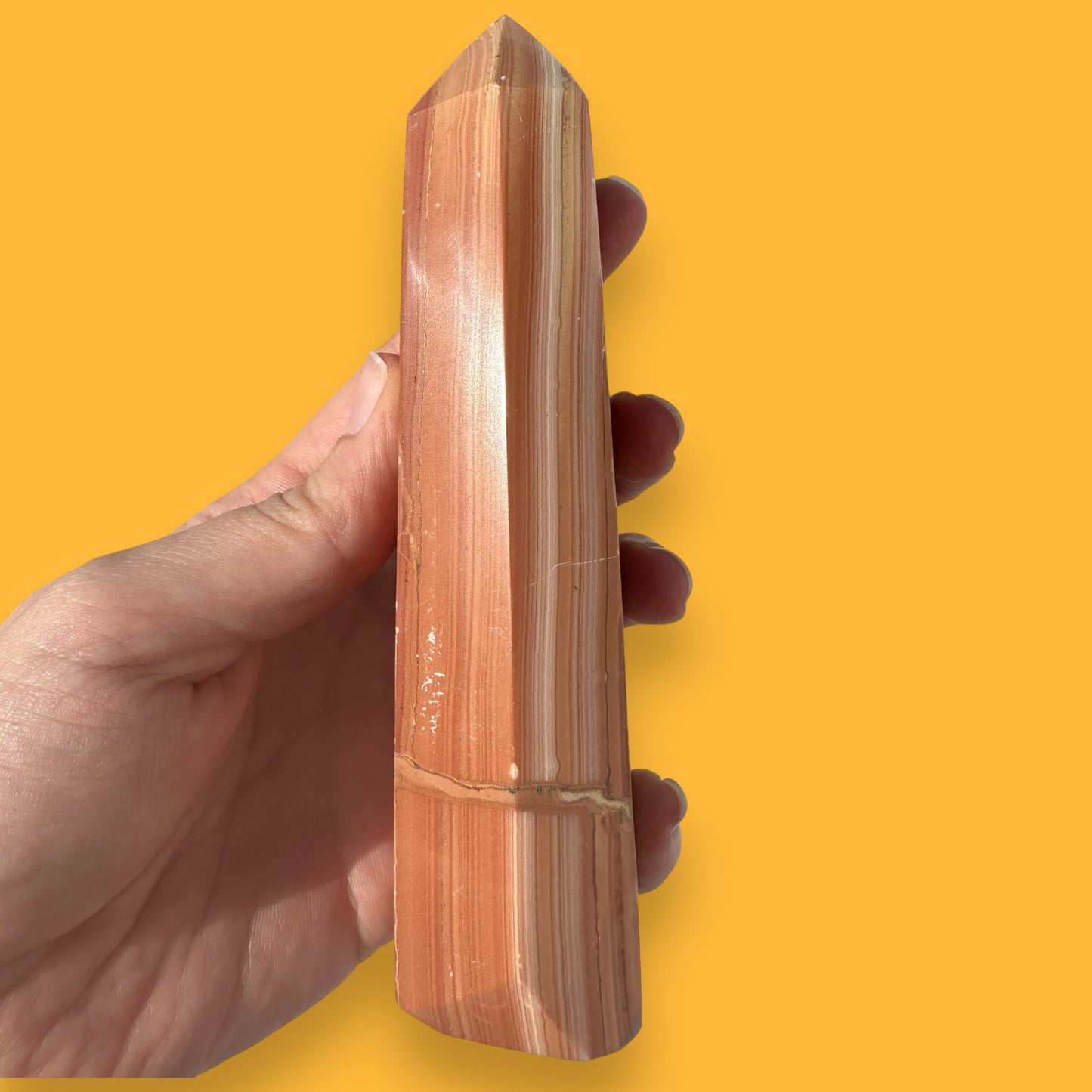 Red Woodgrain Jasper Tower