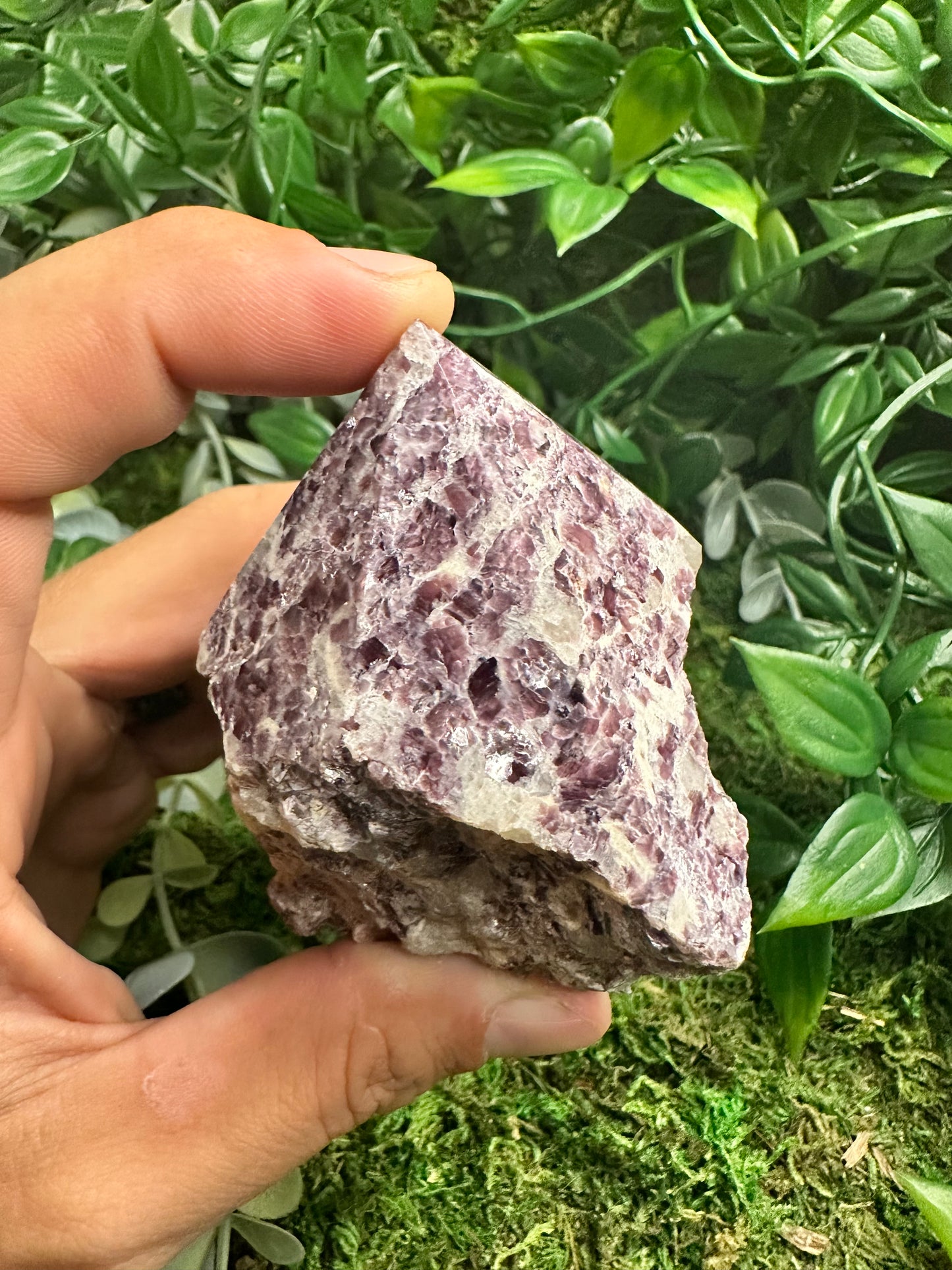 Beautiful Lepidolite Polished Point - Natural Base