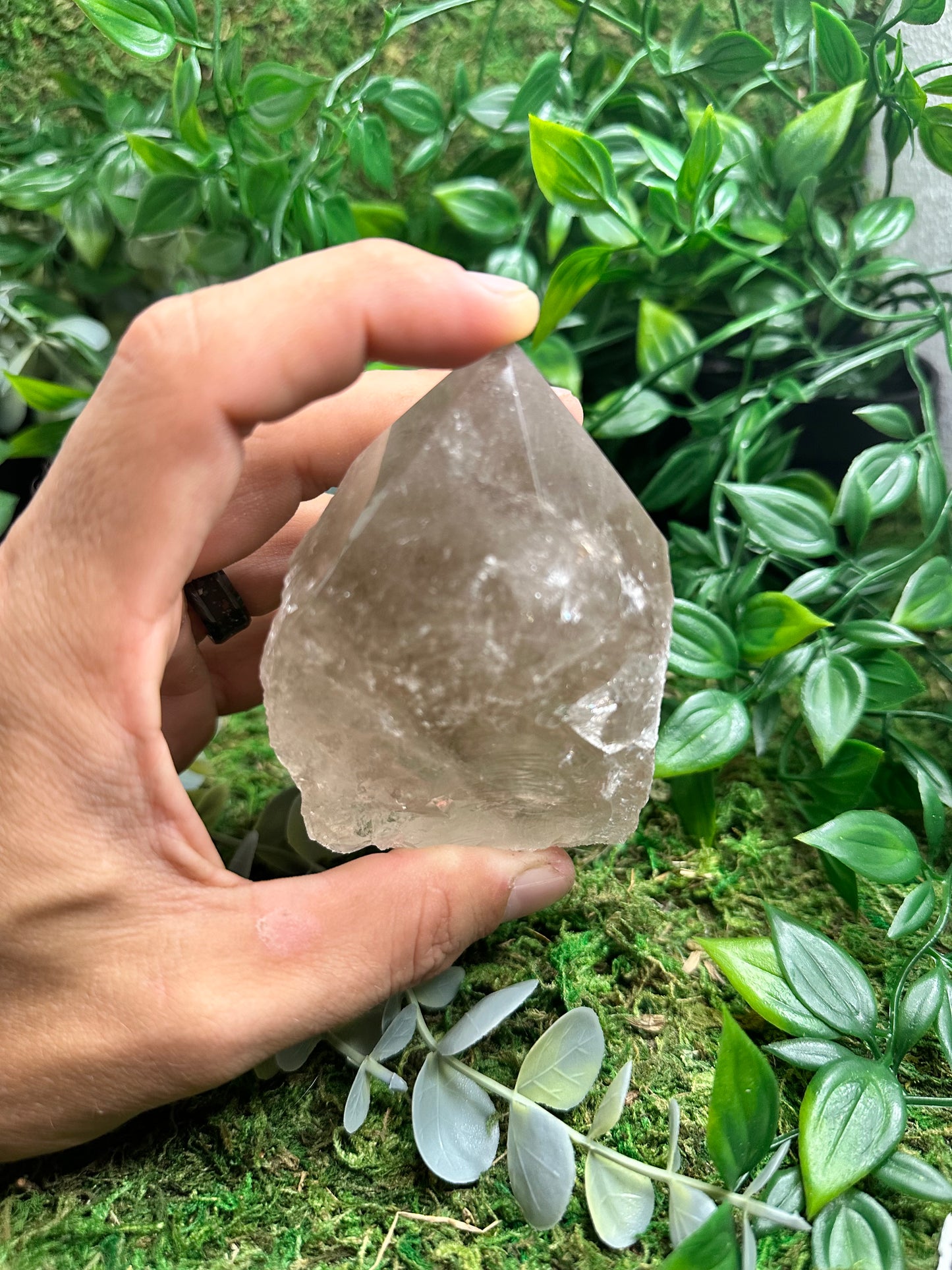 Gorgeous Smoky Quartz Point Base Cut - Large
